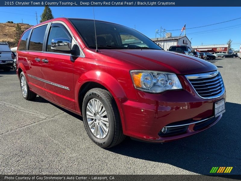 Deep Cherry Red Crystal Pearl / Black/Light Graystone 2015 Chrysler Town & Country Touring-L
