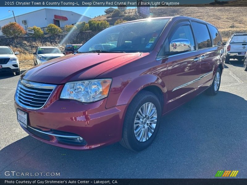 Deep Cherry Red Crystal Pearl / Black/Light Graystone 2015 Chrysler Town & Country Touring-L
