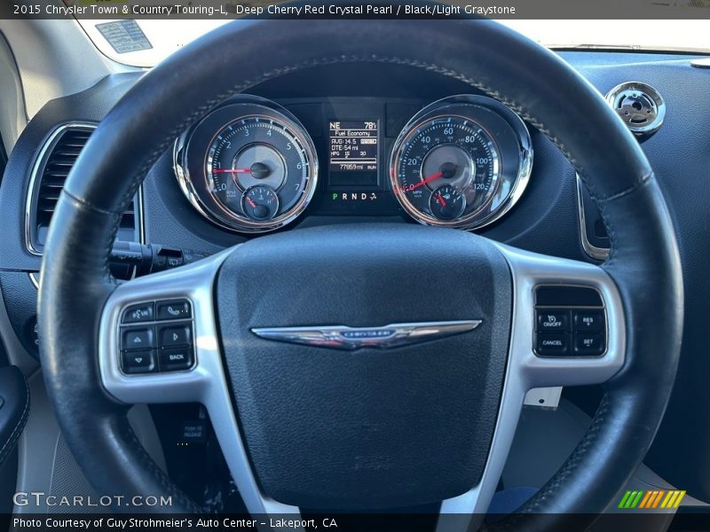 Deep Cherry Red Crystal Pearl / Black/Light Graystone 2015 Chrysler Town & Country Touring-L