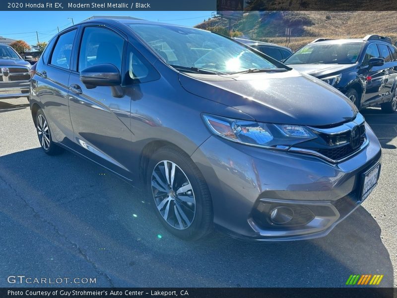 Modern Steel Metallic / Black 2020 Honda Fit EX