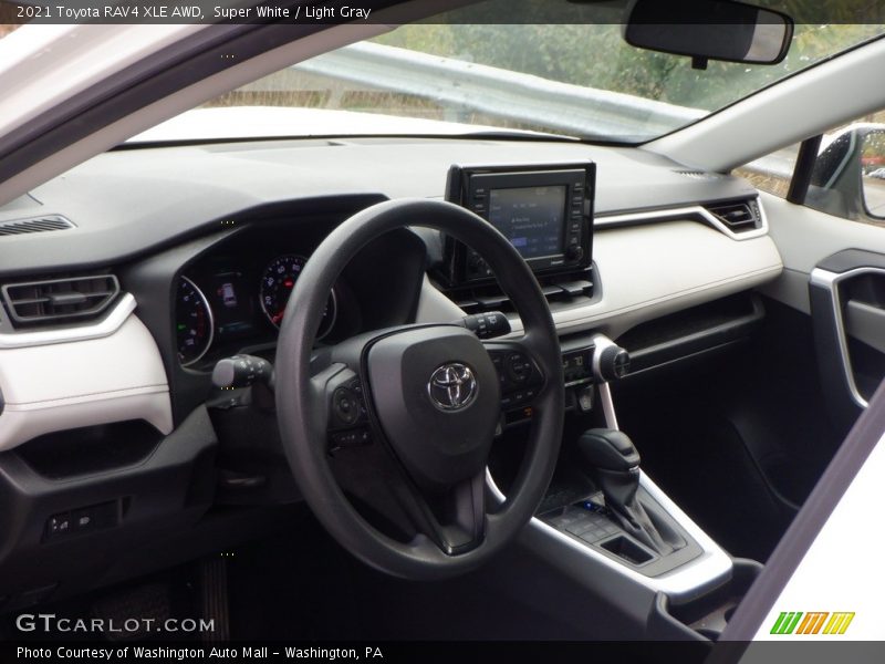 Super White / Light Gray 2021 Toyota RAV4 XLE AWD