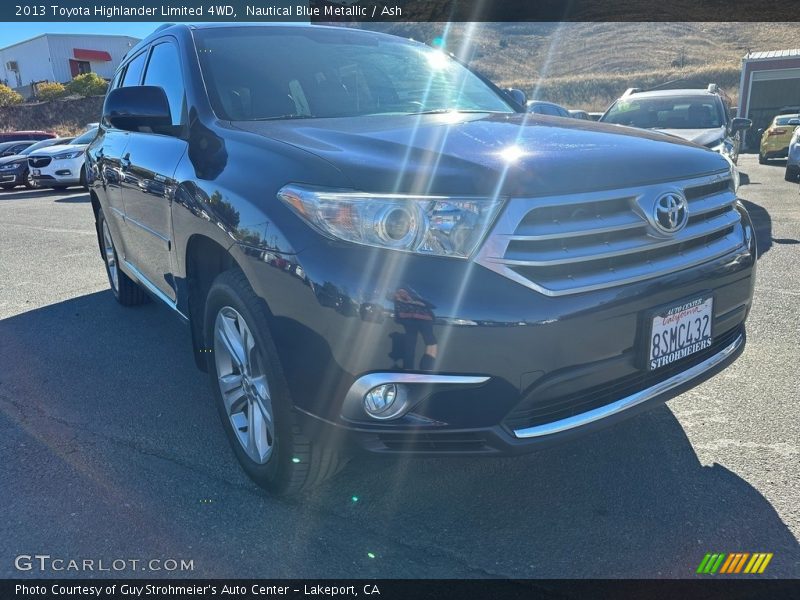 Nautical Blue Metallic / Ash 2013 Toyota Highlander Limited 4WD
