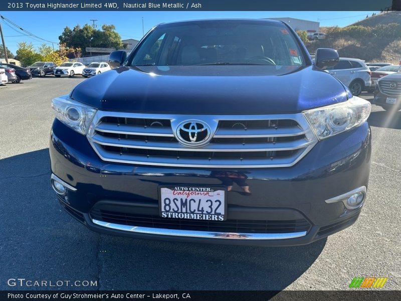 Nautical Blue Metallic / Ash 2013 Toyota Highlander Limited 4WD