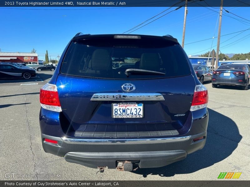 Nautical Blue Metallic / Ash 2013 Toyota Highlander Limited 4WD