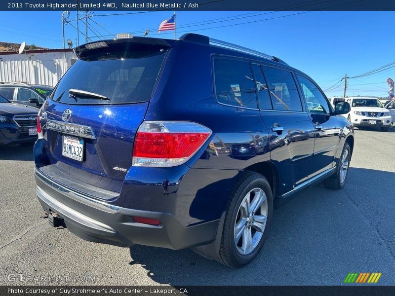 Nautical Blue Metallic / Ash 2013 Toyota Highlander Limited 4WD