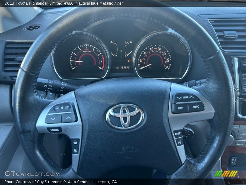 Nautical Blue Metallic / Ash 2013 Toyota Highlander Limited 4WD