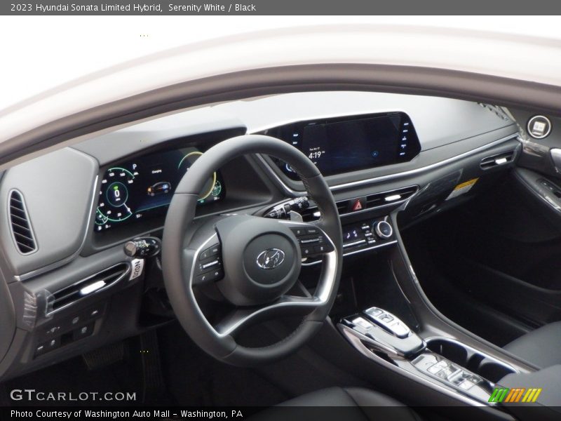 Serenity White / Black 2023 Hyundai Sonata Limited Hybrid