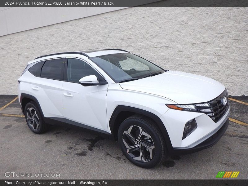 Serenity White Pearl / Black 2024 Hyundai Tucson SEL AWD