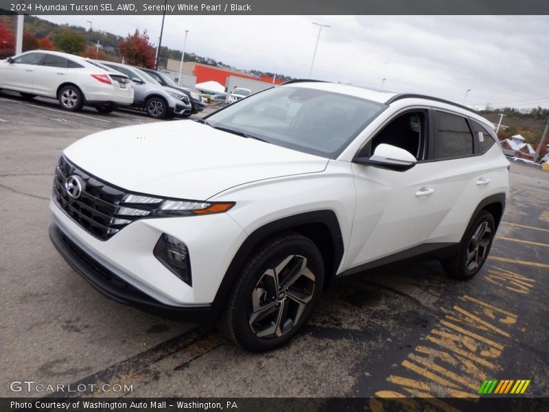 Serenity White Pearl / Black 2024 Hyundai Tucson SEL AWD