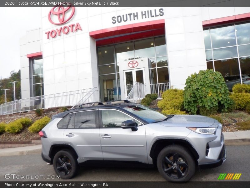 Silver Sky Metallic / Black 2020 Toyota RAV4 XSE AWD Hybrid