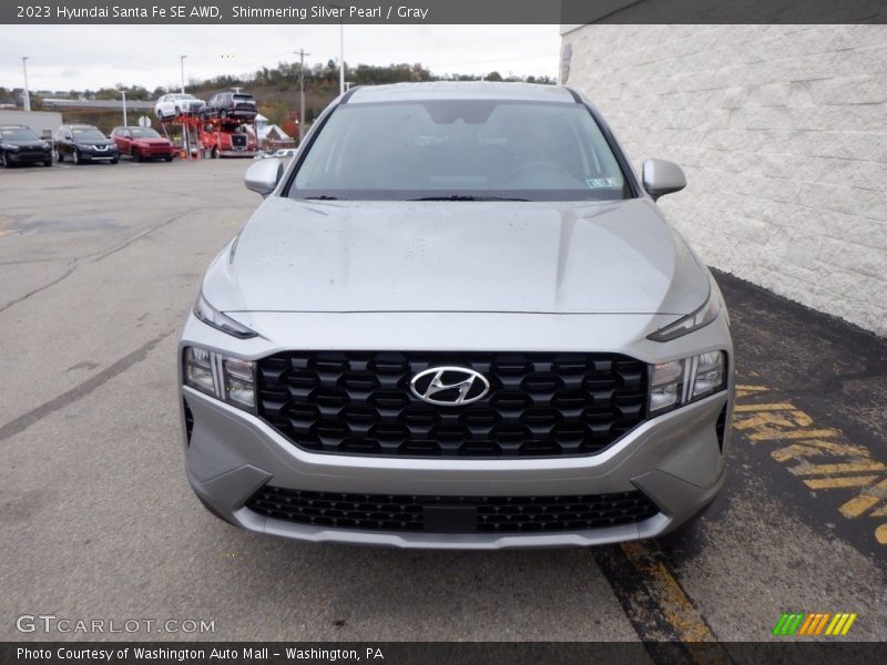 Shimmering Silver Pearl / Gray 2023 Hyundai Santa Fe SE AWD