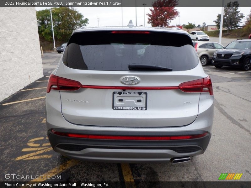 Shimmering Silver Pearl / Gray 2023 Hyundai Santa Fe SE AWD
