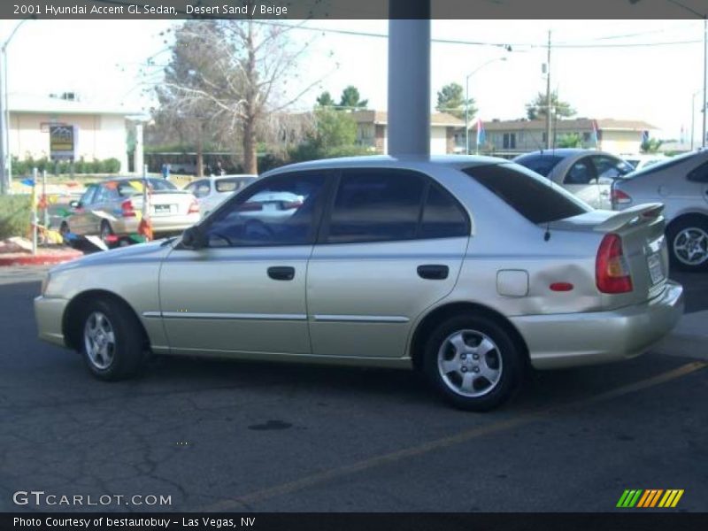 Desert Sand / Beige 2001 Hyundai Accent GL Sedan