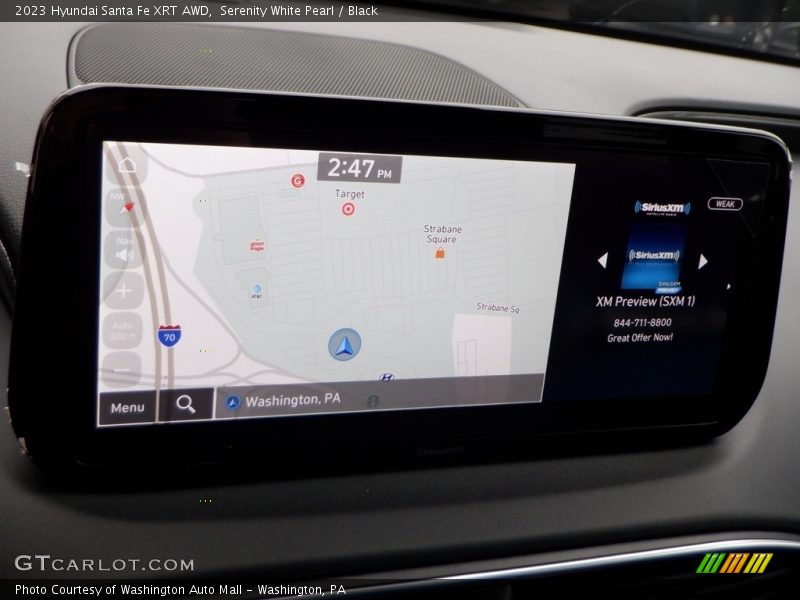 Serenity White Pearl / Black 2023 Hyundai Santa Fe XRT AWD