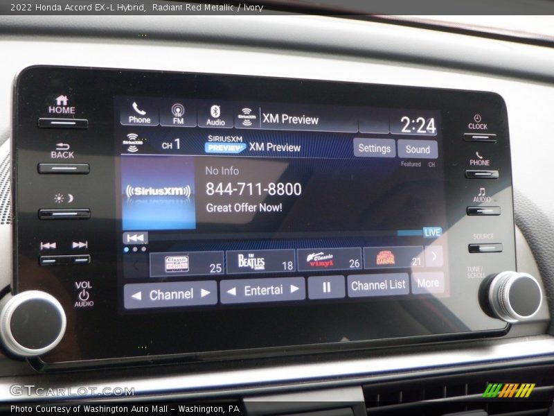 Radiant Red Metallic / Ivory 2022 Honda Accord EX-L Hybrid