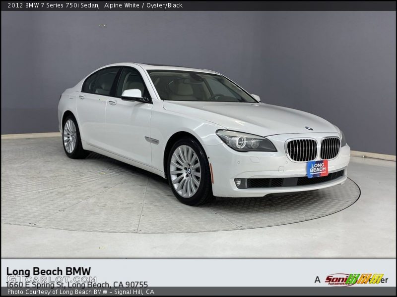 Alpine White / Oyster/Black 2012 BMW 7 Series 750i Sedan