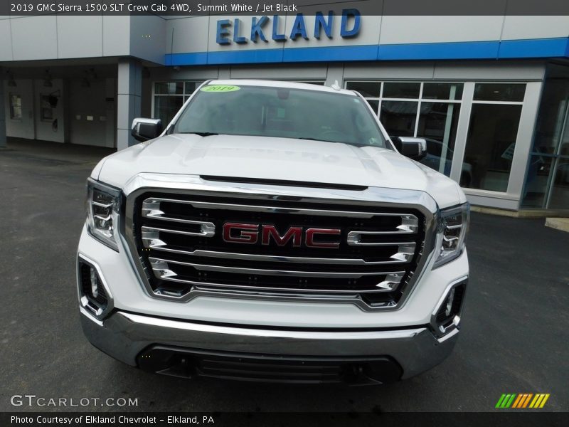 Summit White / Jet Black 2019 GMC Sierra 1500 SLT Crew Cab 4WD