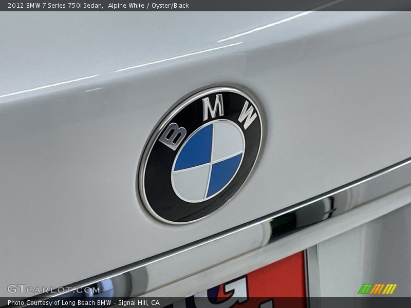 Alpine White / Oyster/Black 2012 BMW 7 Series 750i Sedan