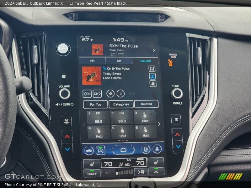 Controls of 2024 Outback Limited XT