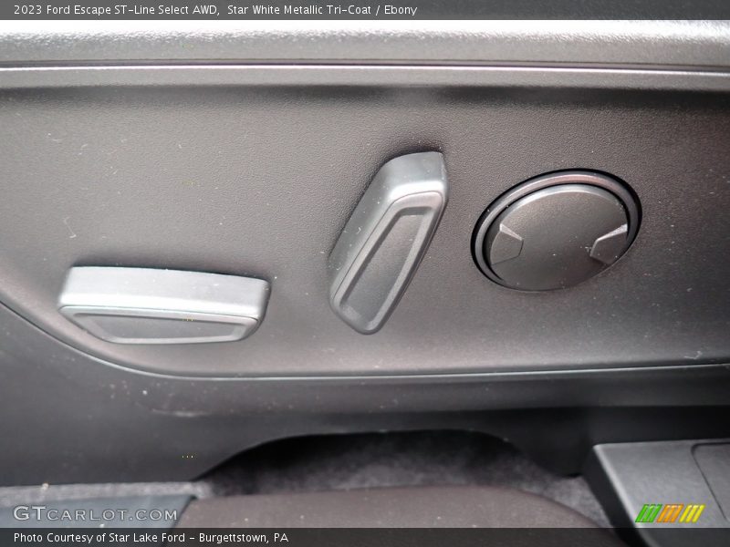 Star White Metallic Tri-Coat / Ebony 2023 Ford Escape ST-Line Select AWD