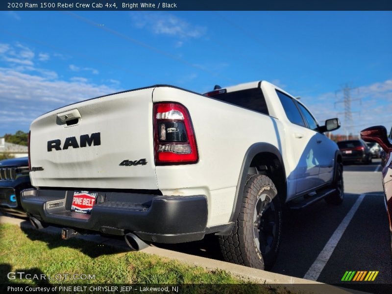 Bright White / Black 2020 Ram 1500 Rebel Crew Cab 4x4