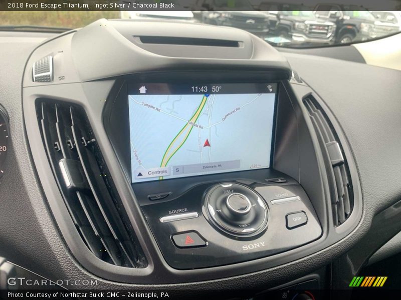 Ingot Silver / Charcoal Black 2018 Ford Escape Titanium
