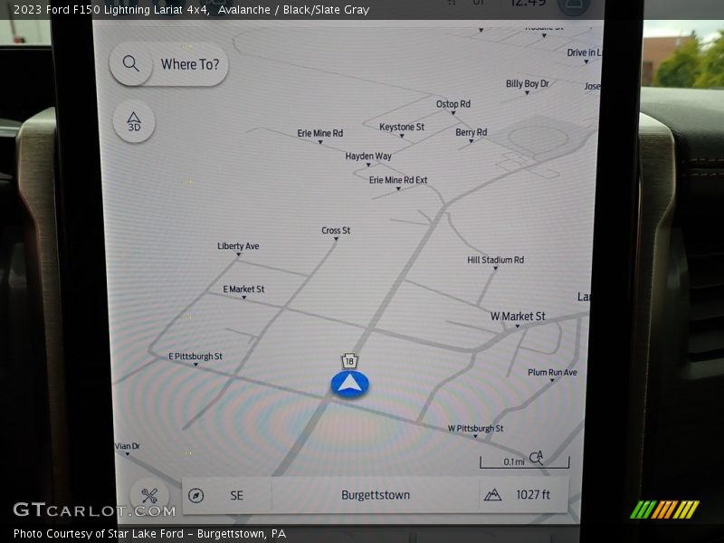 Navigation of 2023 F150 Lightning Lariat 4x4