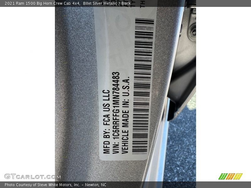 Billet Silver Metallic / Black 2021 Ram 1500 Big Horn Crew Cab 4x4