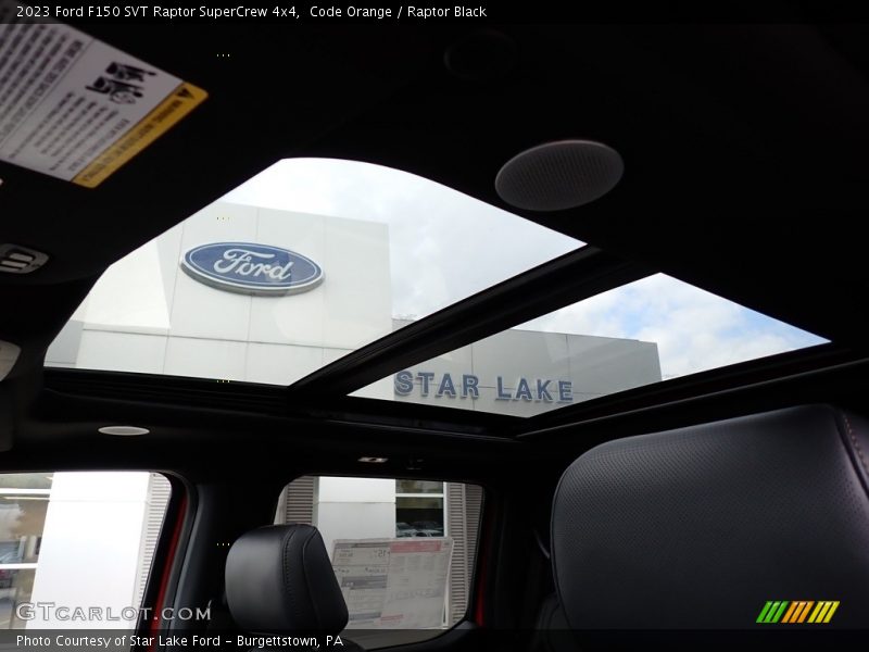 Sunroof of 2023 F150 SVT Raptor SuperCrew 4x4