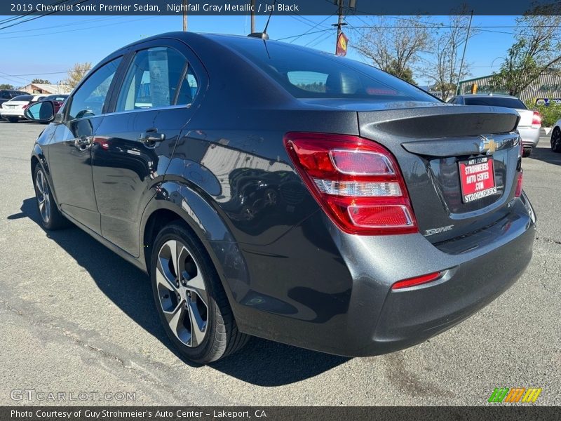 Nightfall Gray Metallic / Jet Black 2019 Chevrolet Sonic Premier Sedan