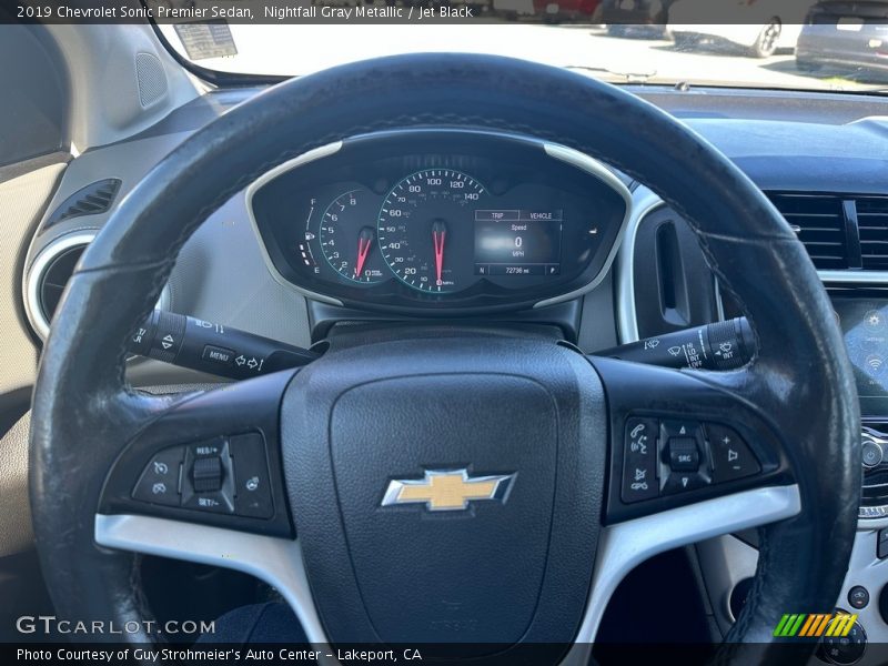 Nightfall Gray Metallic / Jet Black 2019 Chevrolet Sonic Premier Sedan