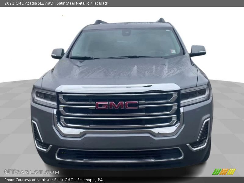 Satin Steel Metallic / Jet Black 2021 GMC Acadia SLE AWD
