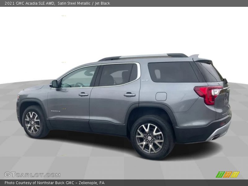 Satin Steel Metallic / Jet Black 2021 GMC Acadia SLE AWD