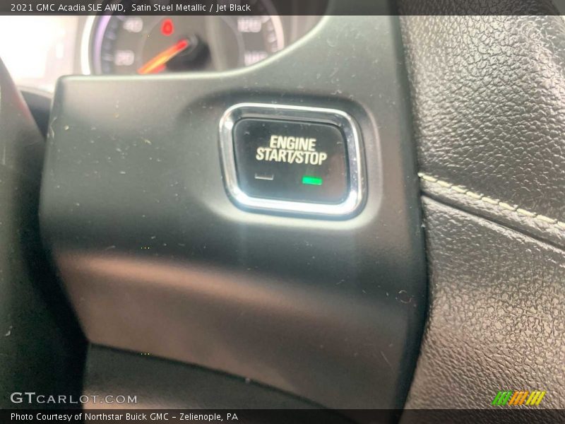 Satin Steel Metallic / Jet Black 2021 GMC Acadia SLE AWD