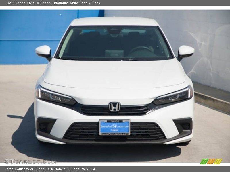 Platinum White Pearl / Black 2024 Honda Civic LX Sedan