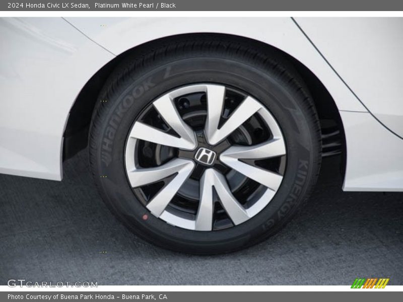 Platinum White Pearl / Black 2024 Honda Civic LX Sedan