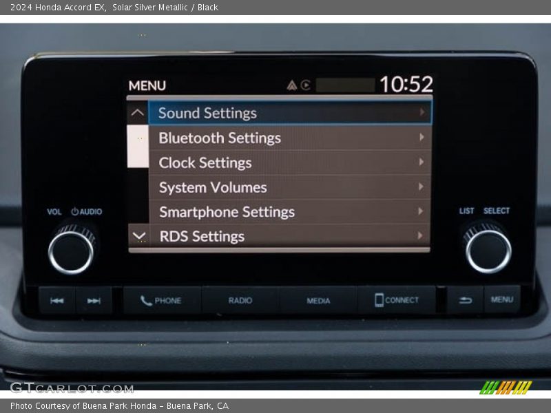 Solar Silver Metallic / Black 2024 Honda Accord EX