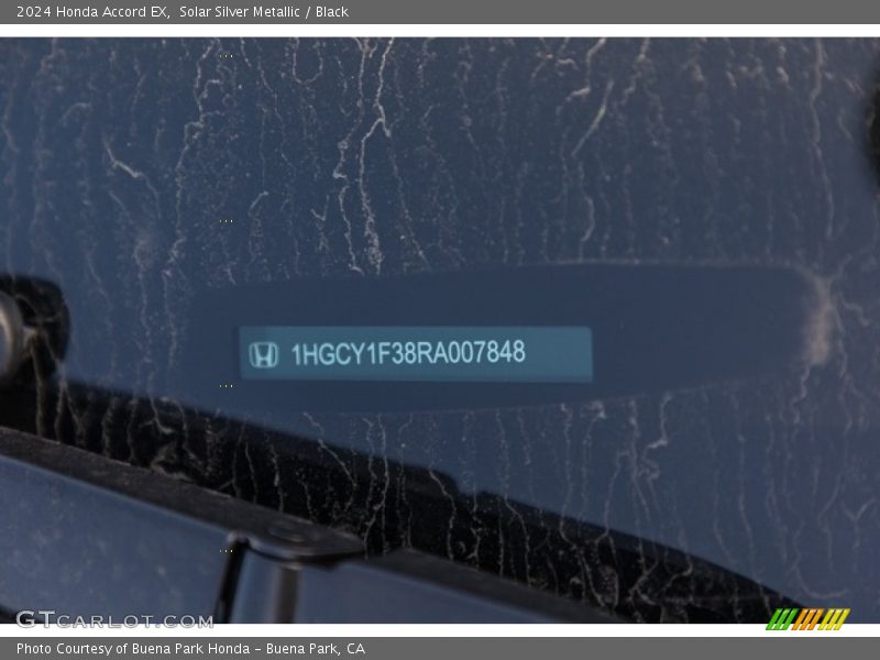 Solar Silver Metallic / Black 2024 Honda Accord EX