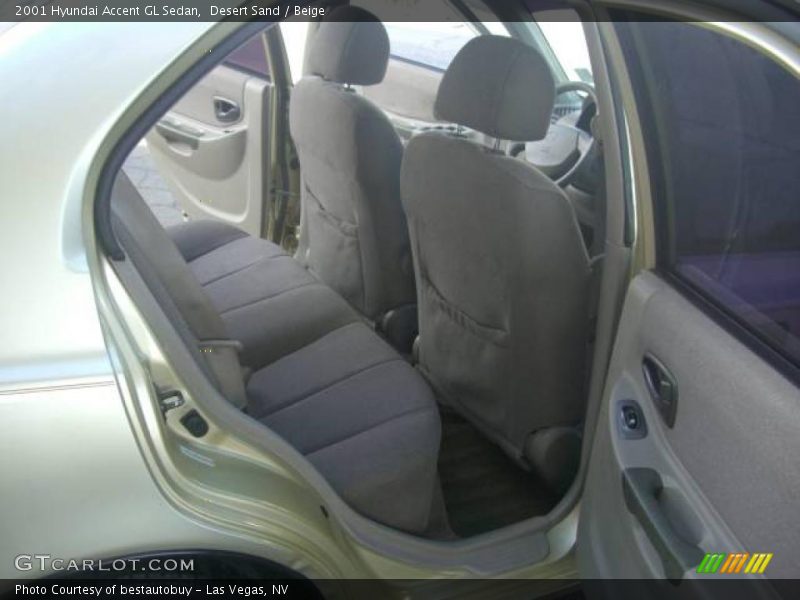 Desert Sand / Beige 2001 Hyundai Accent GL Sedan