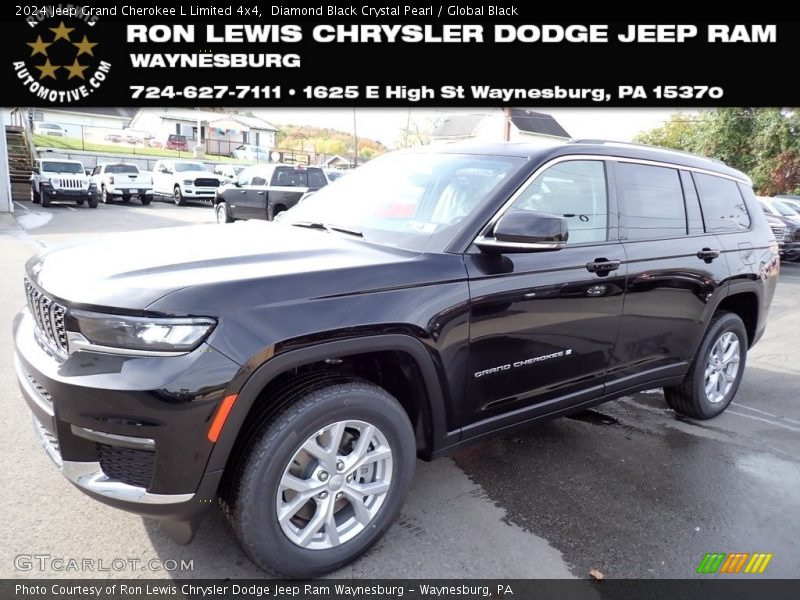 Diamond Black Crystal Pearl / Global Black 2024 Jeep Grand Cherokee L Limited 4x4