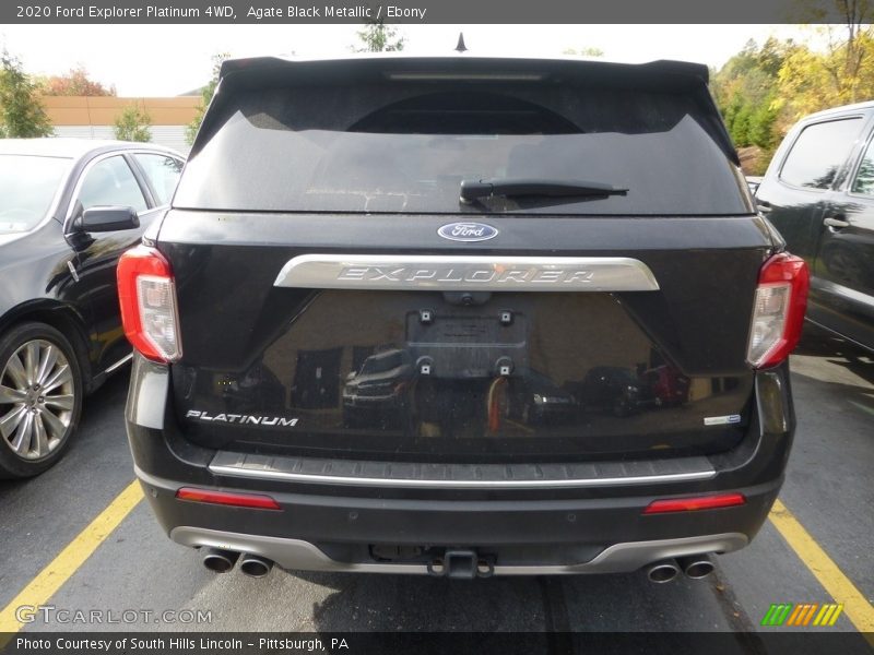 Agate Black Metallic / Ebony 2020 Ford Explorer Platinum 4WD