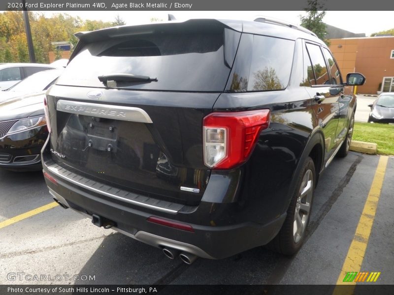 Agate Black Metallic / Ebony 2020 Ford Explorer Platinum 4WD