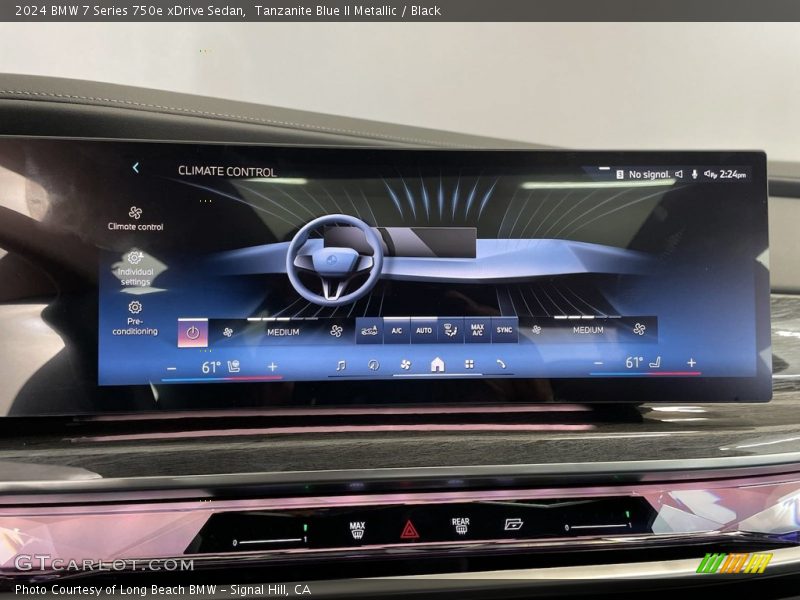 Controls of 2024 7 Series 750e xDrive Sedan