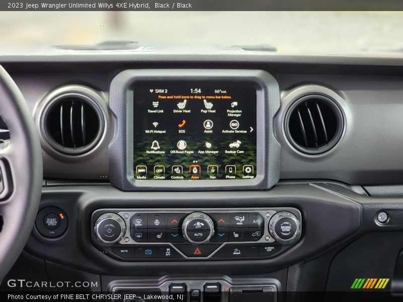 Controls of 2023 Wrangler Unlimited Willys 4XE Hybrid