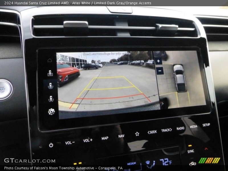 Atlas White / Limited Dark Gray/Orange Accents 2024 Hyundai Santa Cruz Limited AWD