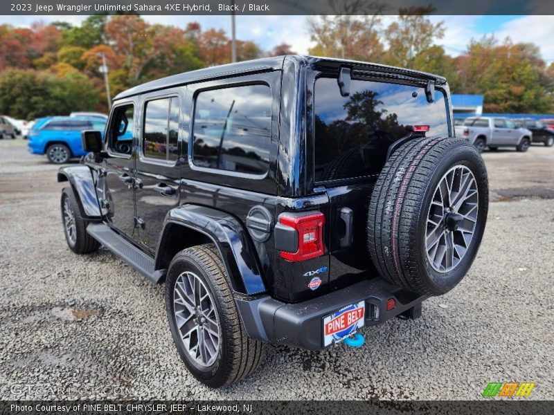 Black / Black 2023 Jeep Wrangler Unlimited Sahara 4XE Hybrid