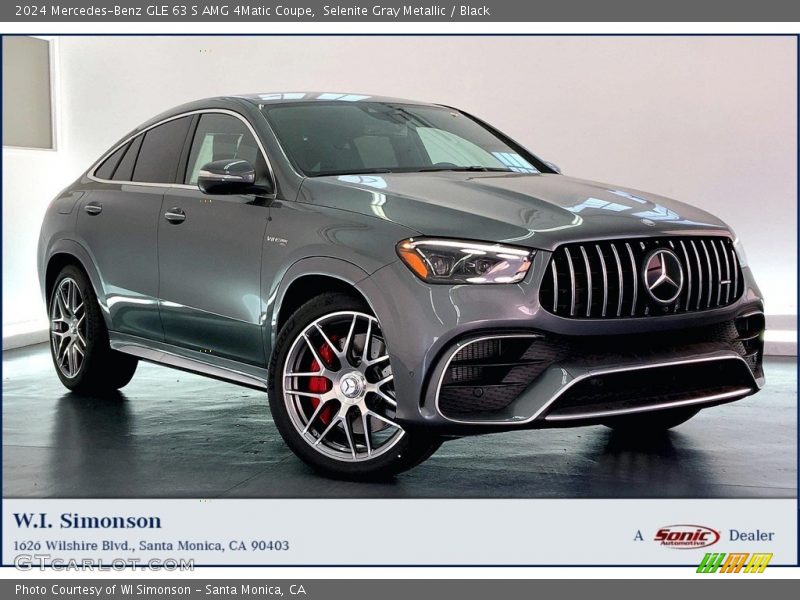 Selenite Gray Metallic / Black 2024 Mercedes-Benz GLE 63 S AMG 4Matic Coupe