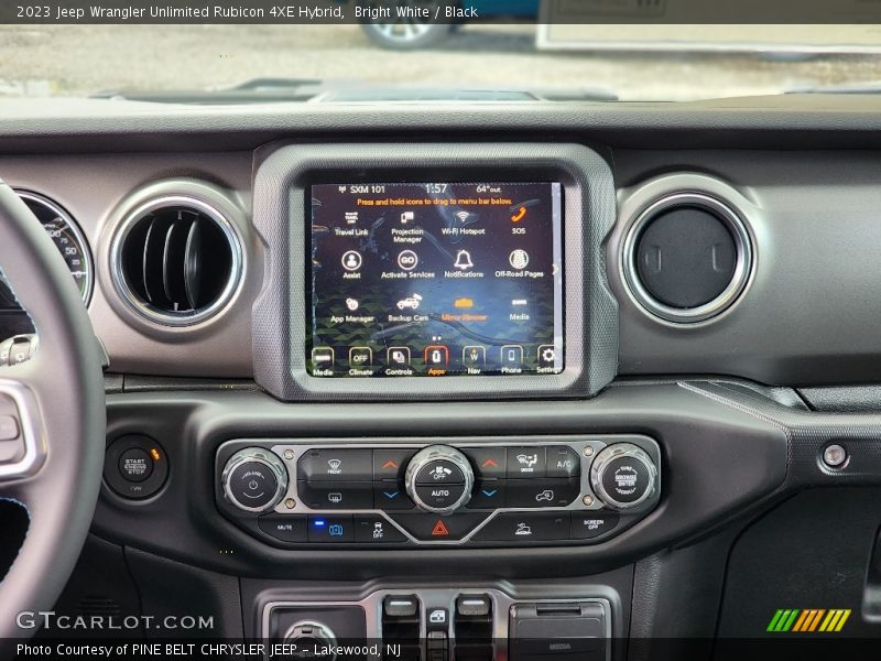 Controls of 2023 Wrangler Unlimited Rubicon 4XE Hybrid