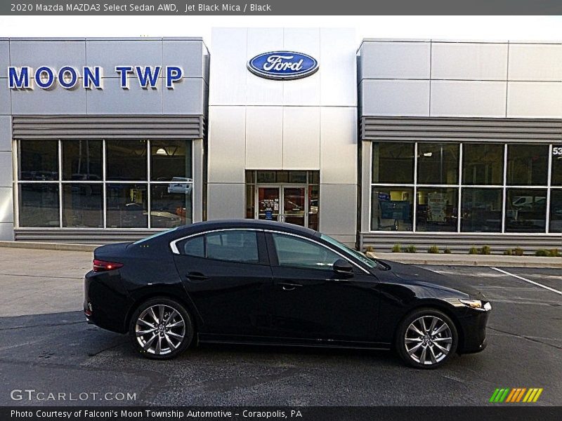 Jet Black Mica / Black 2020 Mazda MAZDA3 Select Sedan AWD