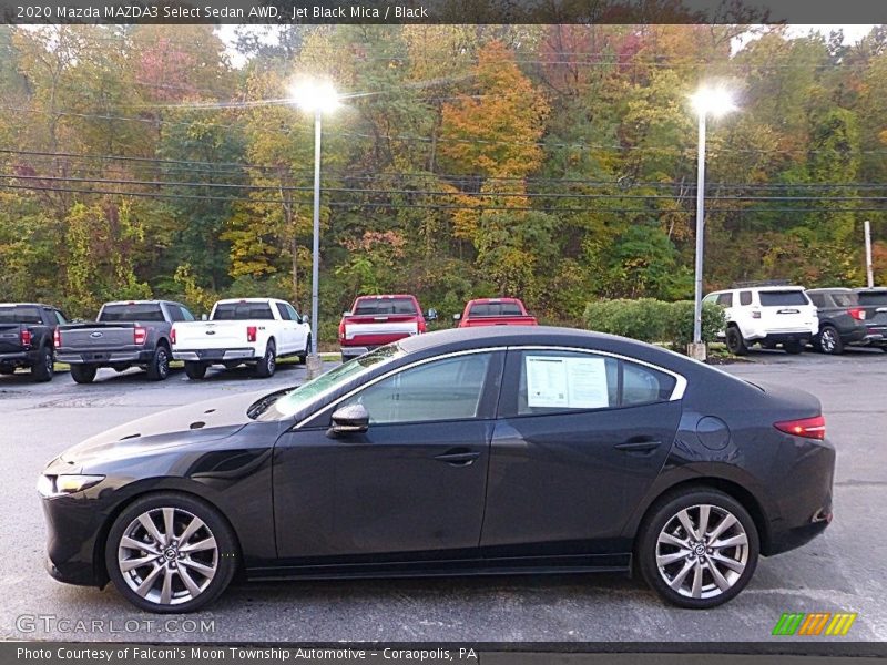 Jet Black Mica / Black 2020 Mazda MAZDA3 Select Sedan AWD